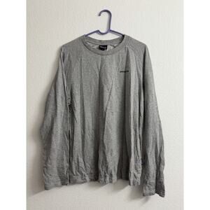 Patagonia Long Sleeve T-Shirt L Grey Logo Outdoor